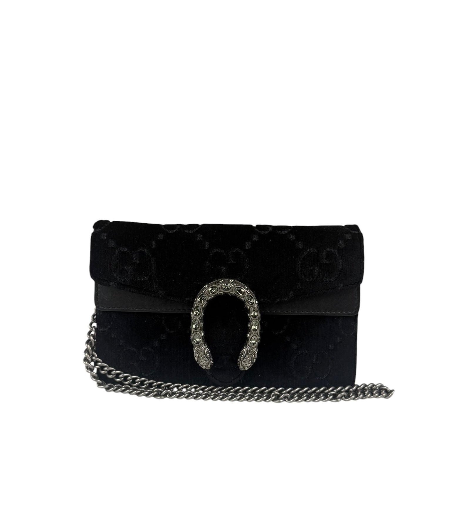 Gucci Black Velvet Dionysus Mini Crossbody Bag