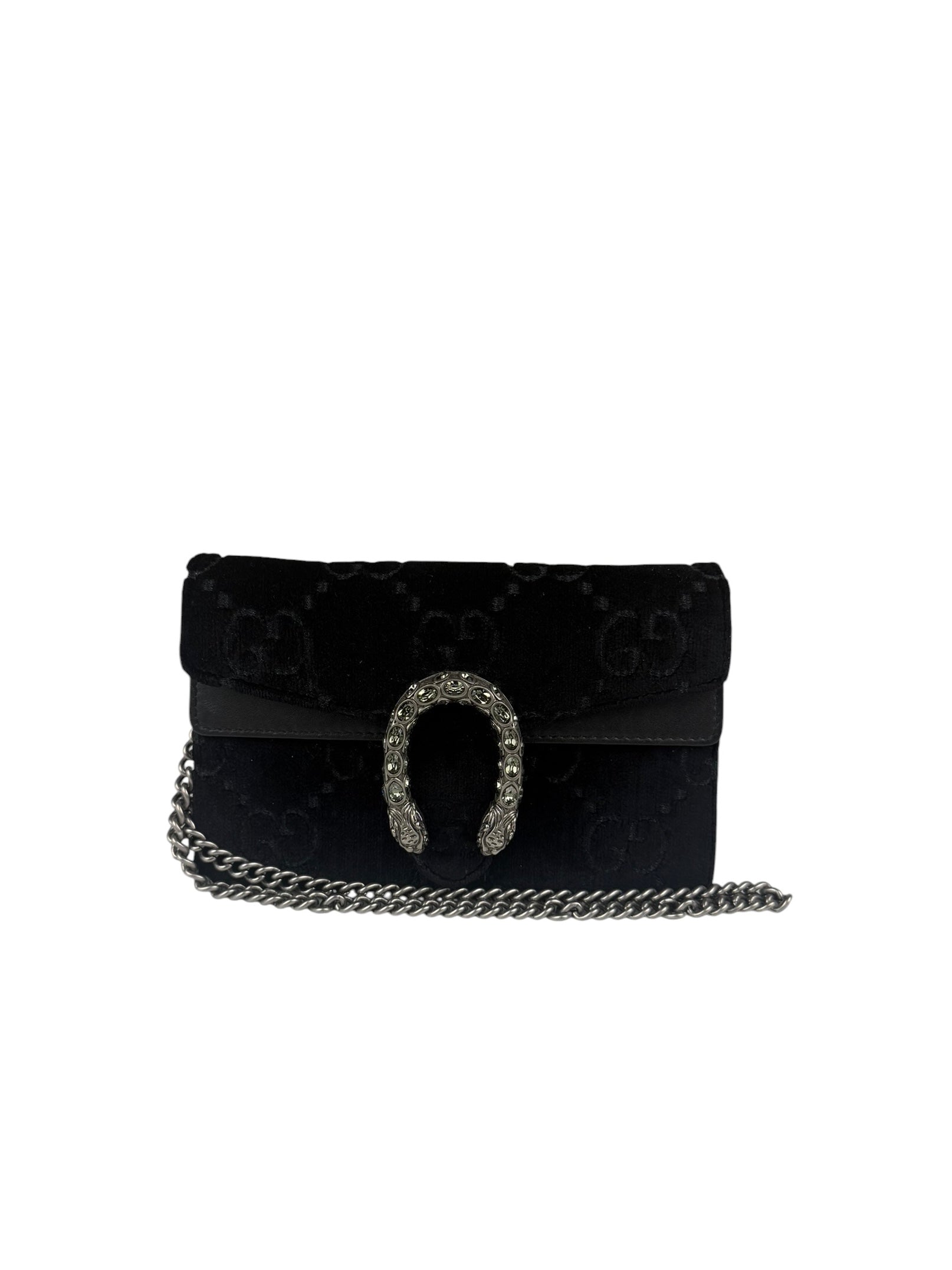 Gucci Black Velvet Dionysus Mini Crossbody Bag