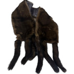 Vintage Brown Fur Tailed Shawl