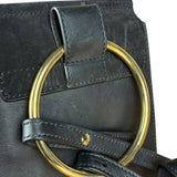 Chloé Suede Black Leather Faye Mini Bracelet Bag