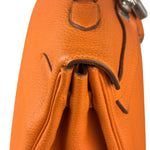 Hermes 2011 Orange Togo Leather Palladium Kelly 35