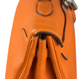 Hermes 2011 Orange Togo Leather Palladium Kelly 35