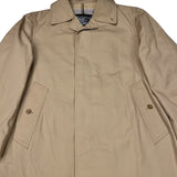 Burberry Vintage Khaki Plaid Lined Mid-Length Coat