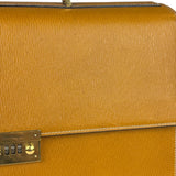 Salvatote Ferragamo Brown Leather Flap Briefcase
