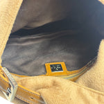 Fendi Brown Leather Trim/Wool Mamma Baguette