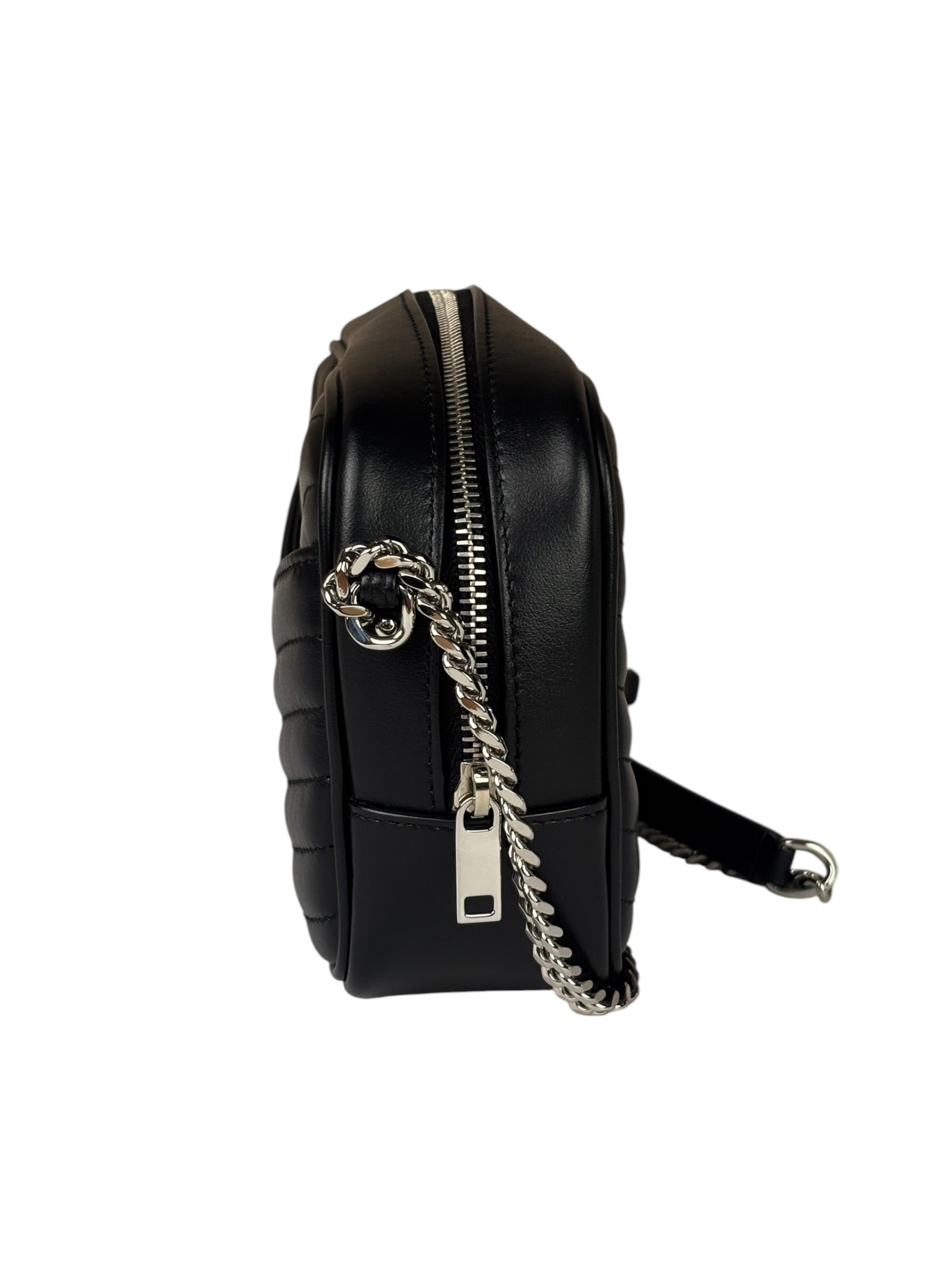 Yves Saint Laurent Black Leather Mini Lou Camera Bag