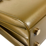YSL Green Ink Leather King Palm Nano Two-Way Tote