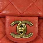Chanel Red Quilted Caviar Leather Timeless Shoulder Bag 2012
