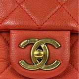 Chanel Red Quilted Caviar Leather Timeless Shoulder Bag 2012