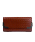 Bottega Veneta Clay Red Intrecciato Continental Long Wallet