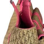 Christian Dior Vintage Pink Leather Trim Diorssimo Street Chic Shoulder Bag