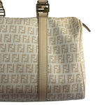 Fendi Vintage Beige Zucca Mini Boston Bag
