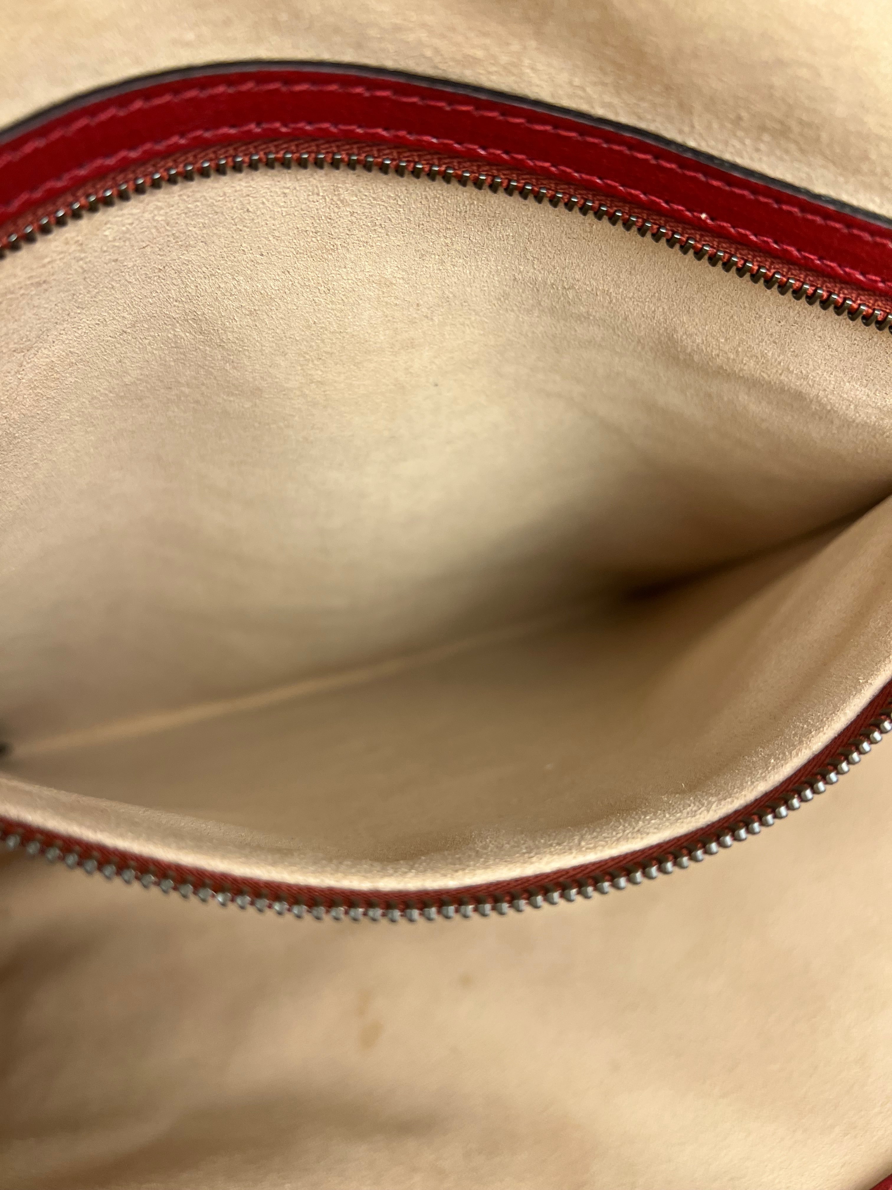 Gucci Re(Belle) Red Leather Top Handle Bag