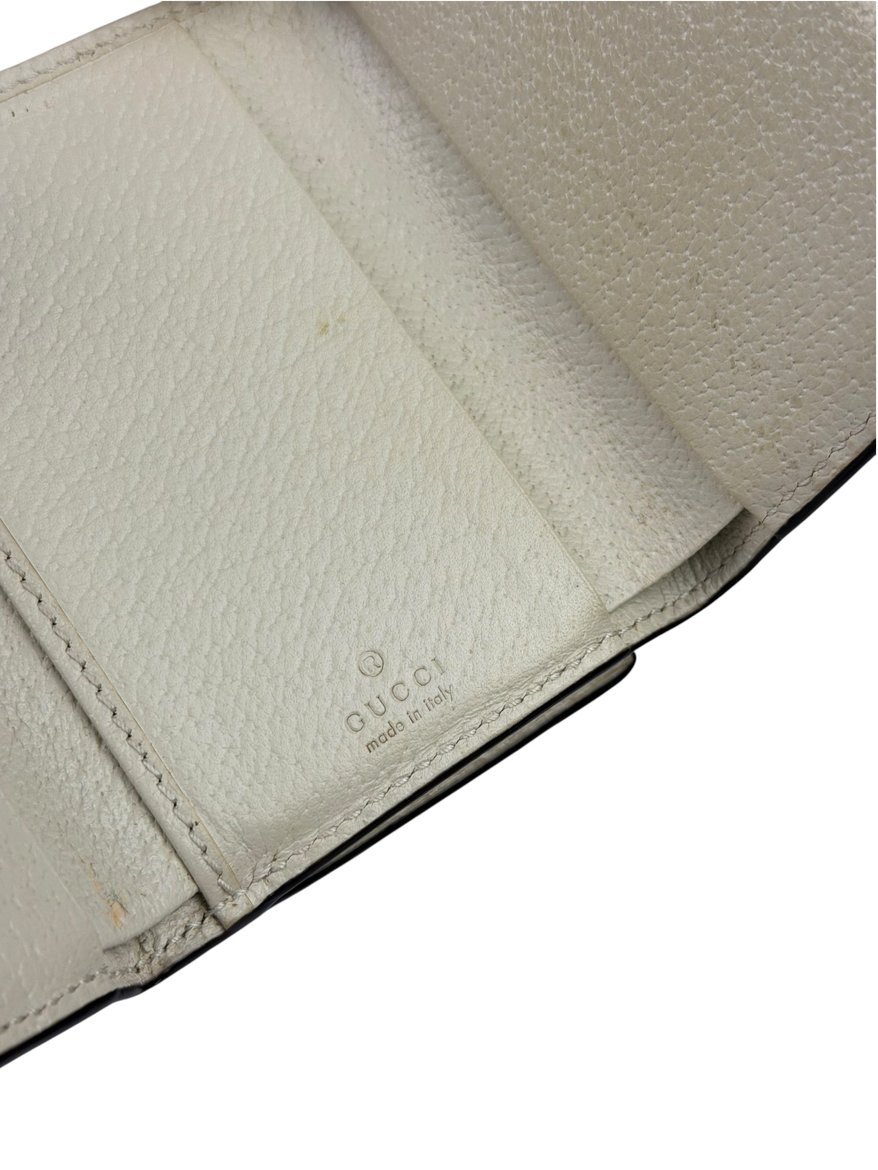 Gucci Beige Leather Trim Ophidia GG Supreme Card Case