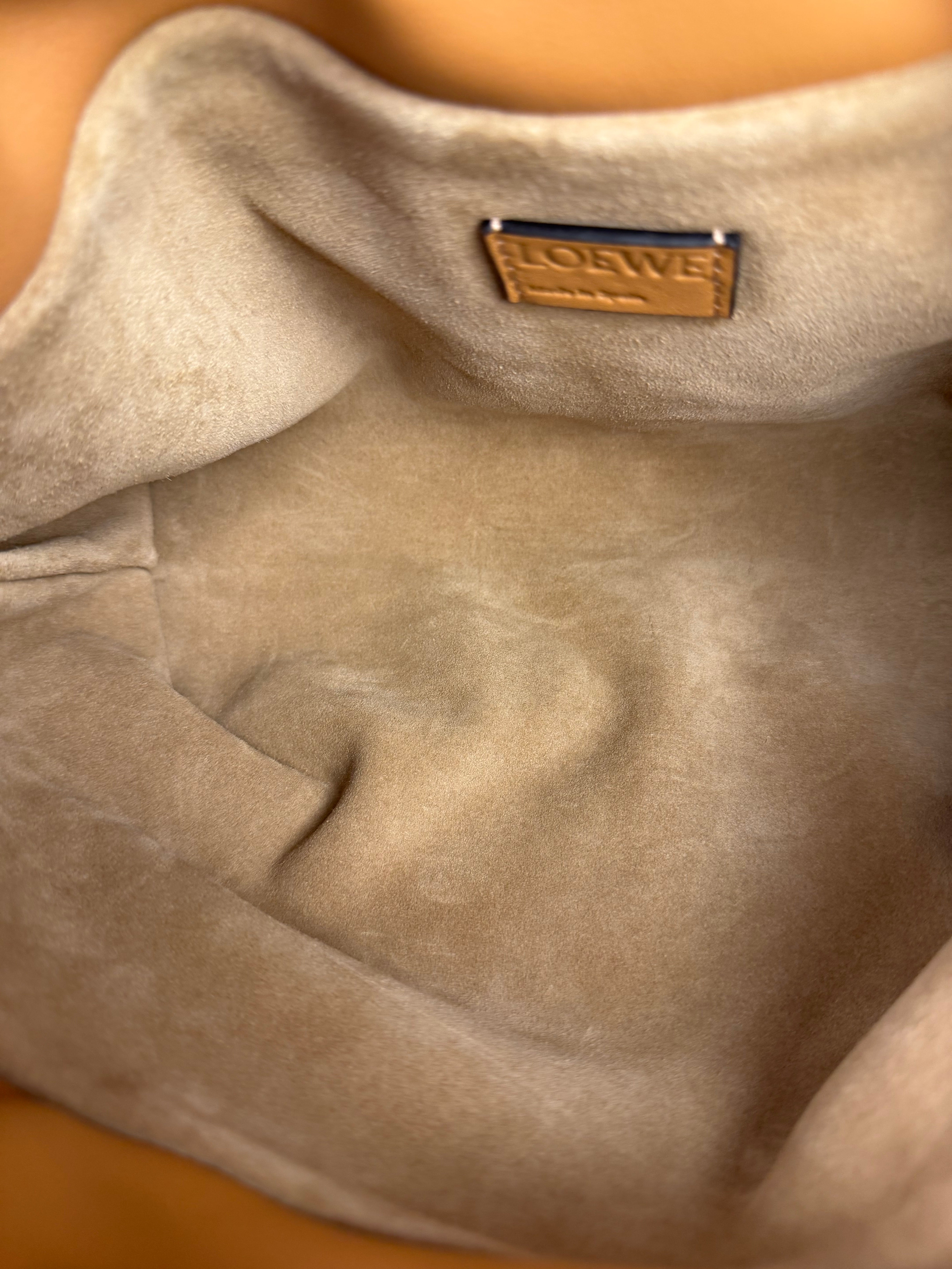 Loewe Brown Leather Flamenco Shoulder Bag