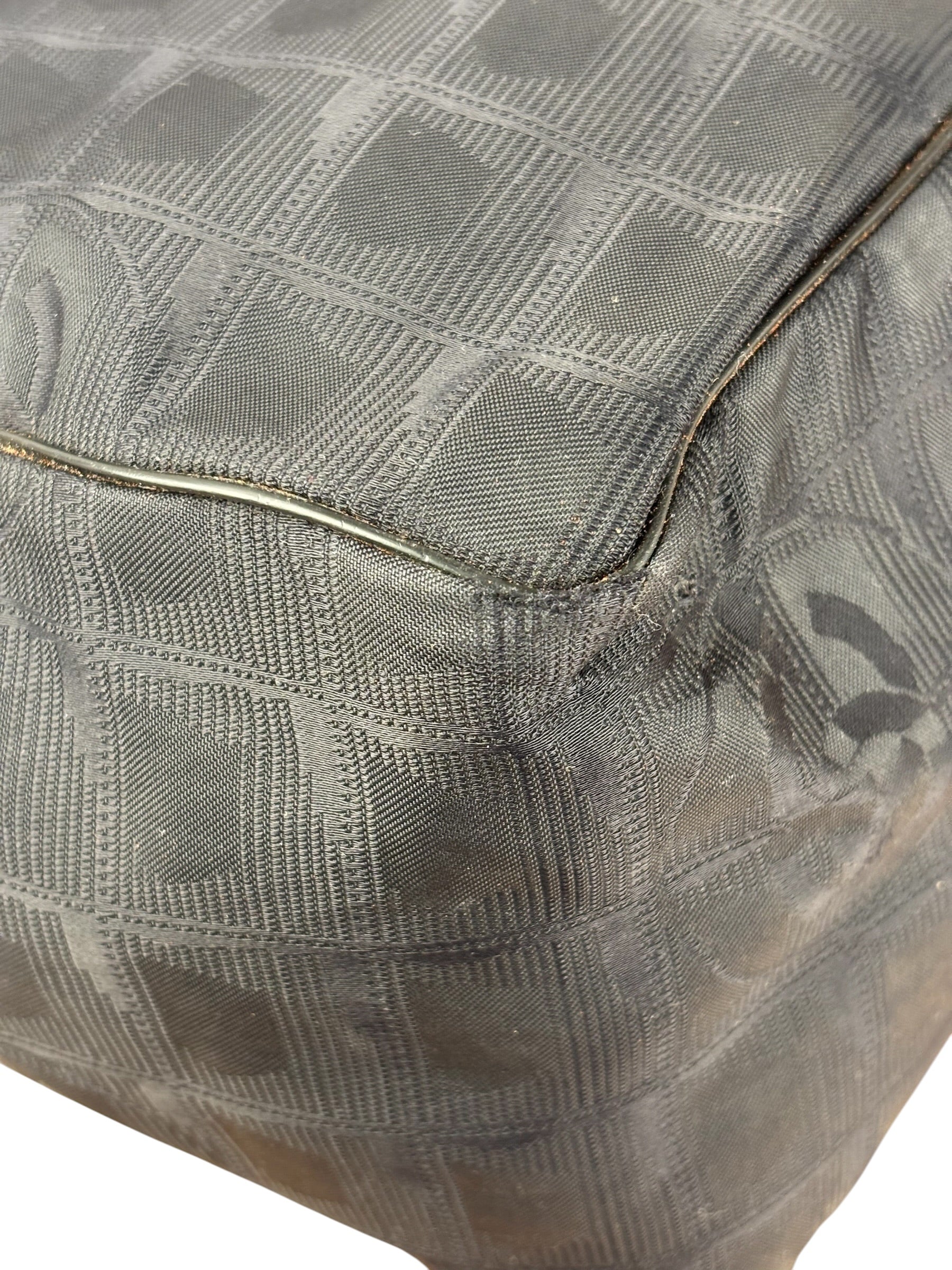Chanel Vintage Black Travel Line Tote Bag
