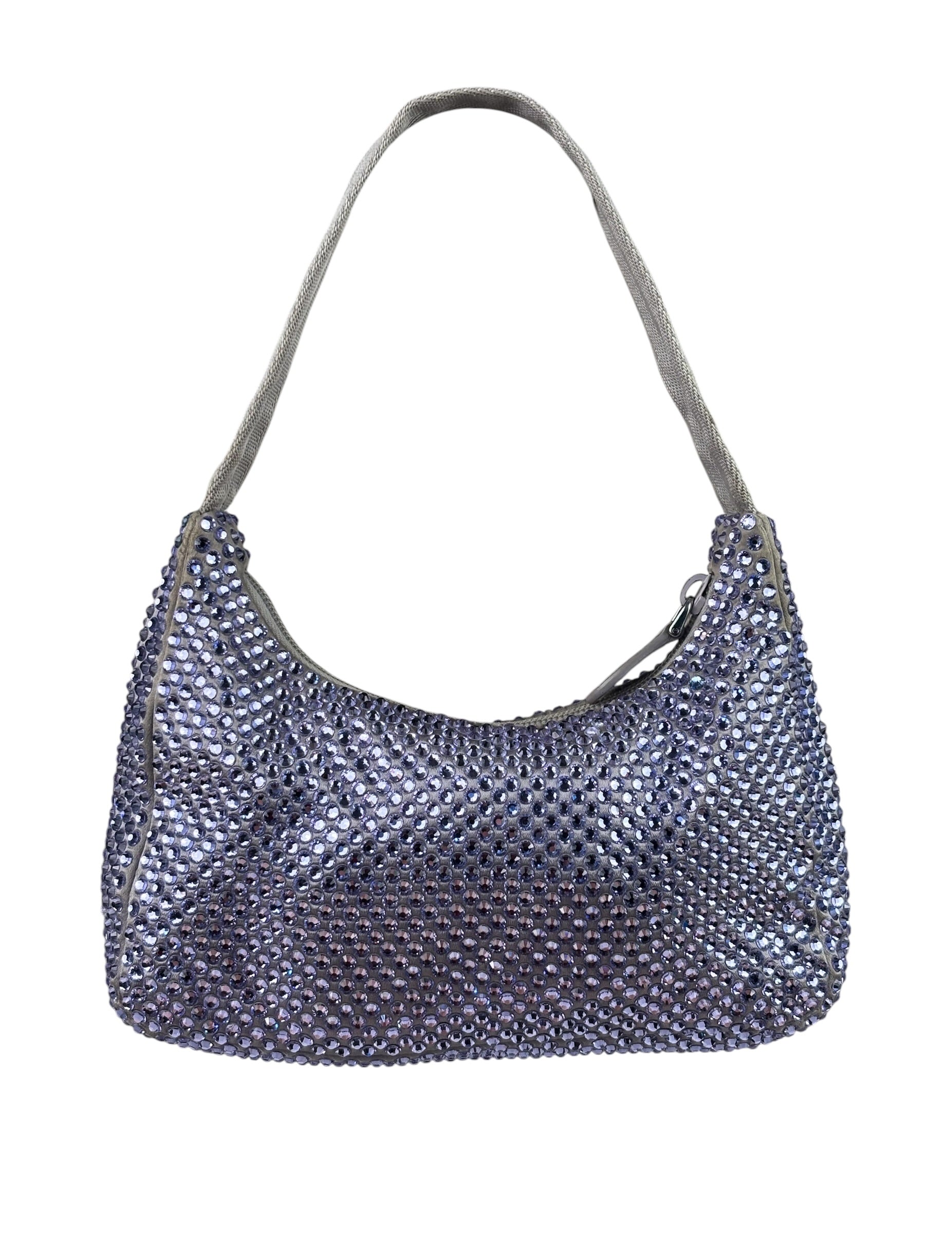 Prada Purple Crystal Re-Edition Pochette