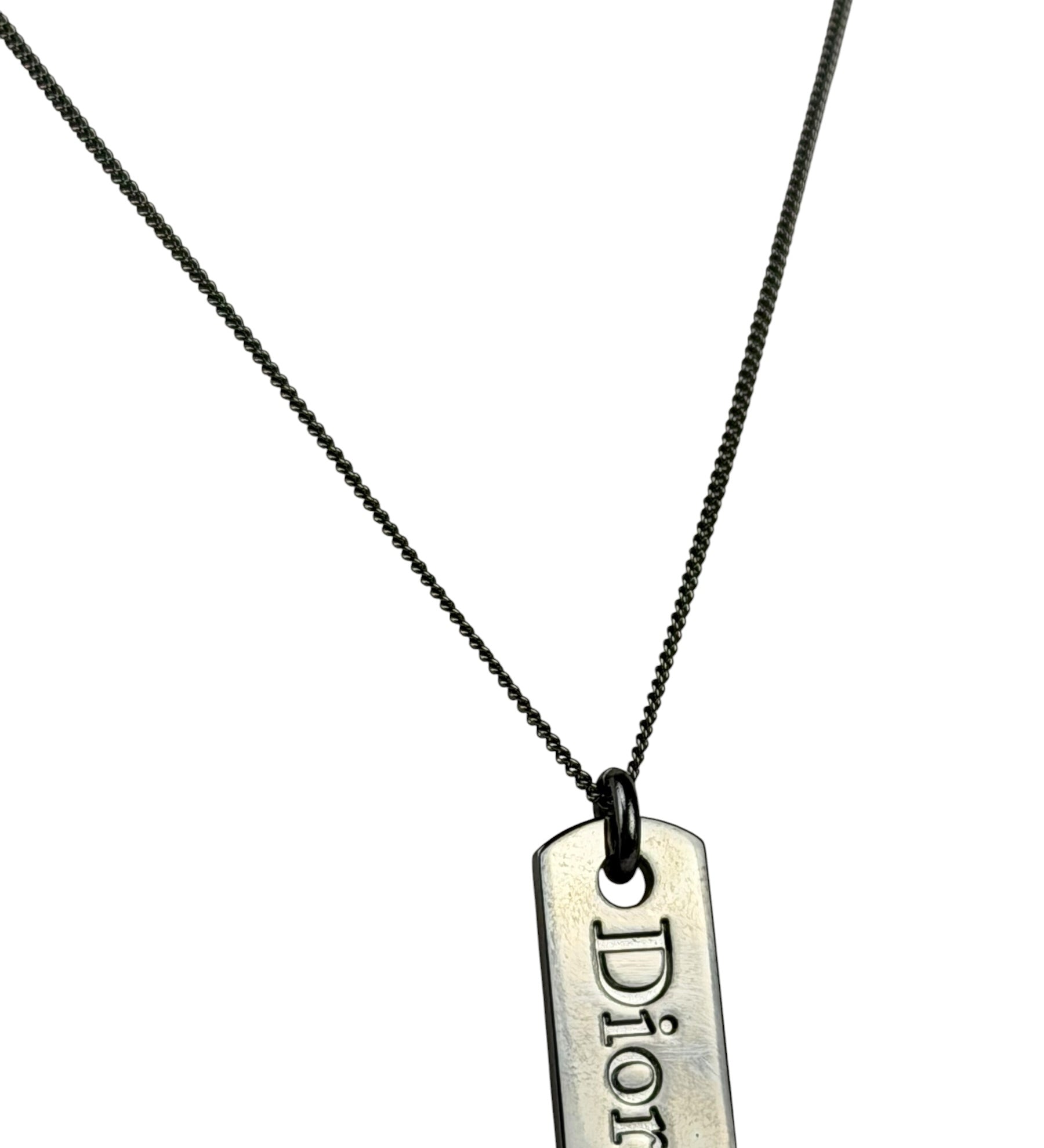 Christian Dior Silver-Tone Pendant Necklace