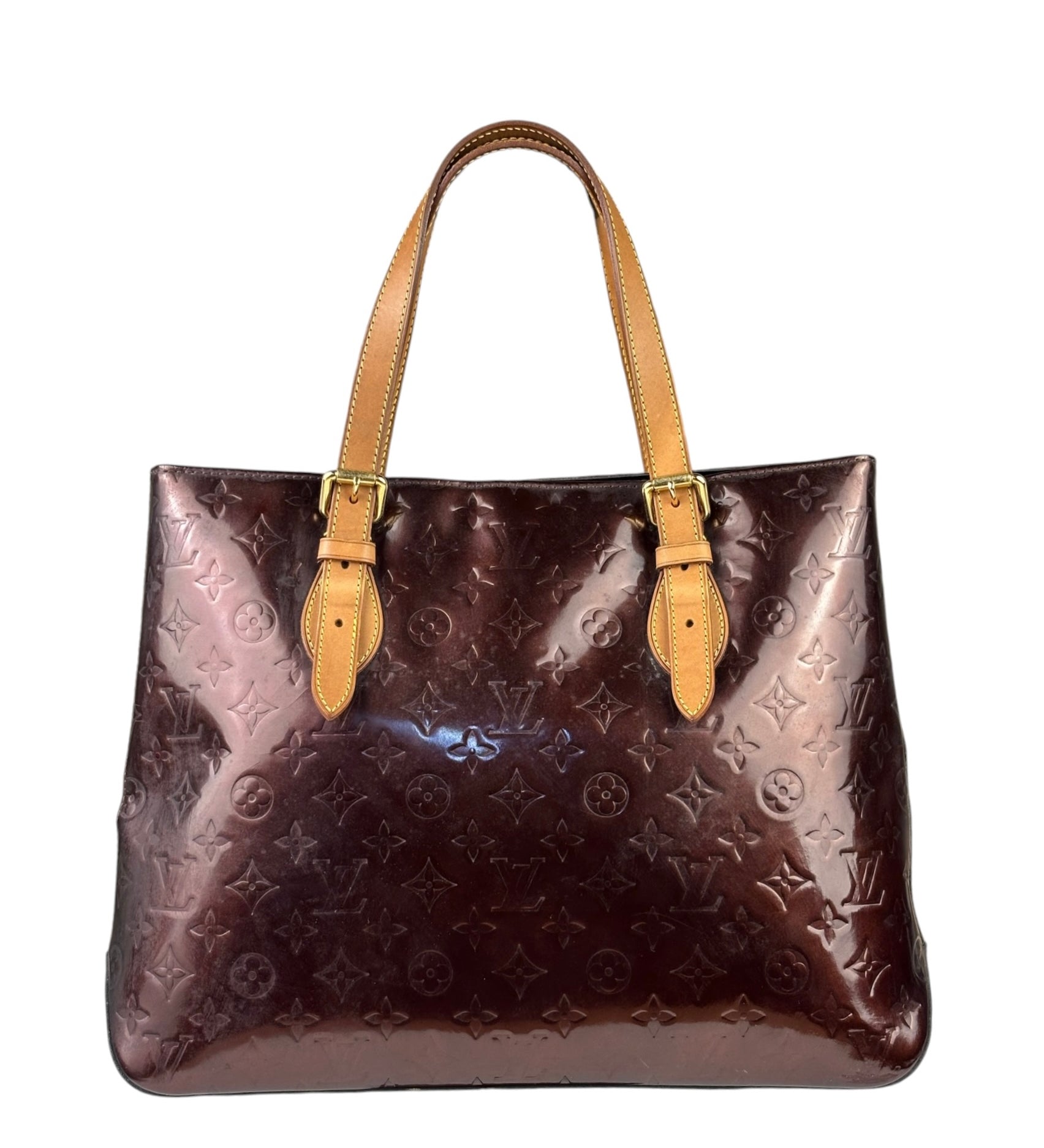 Louis Vuitton Burgundy Vernis Brentwood Tote Bag