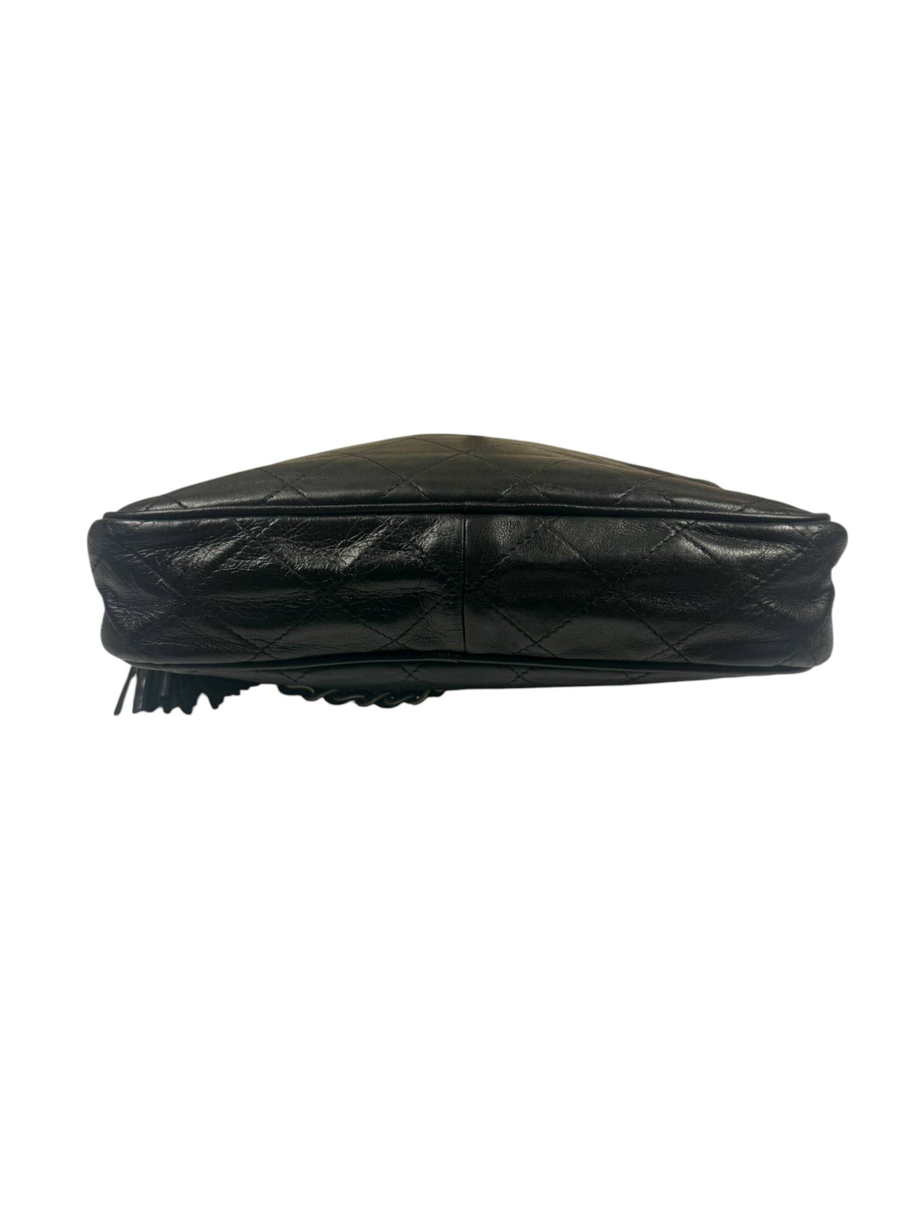 Chanel Vintage Black Quilted Lambskin Camera Bag 1986