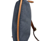 Chloe Dark Gray/Blue Harley Denim/Leather Crossbody Bag