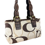 Coach Vintage Braided Strap Canvas Shoulder Bag
