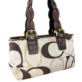 Coach Vintage Braided Strap Canvas Shoulder Bag