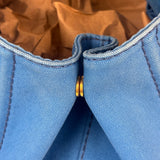 Prada Vintage Blue Canapa Canvas Tote