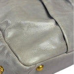 Miu Miu Vintage Pale Grey Vitello Leather Two-Way Bag