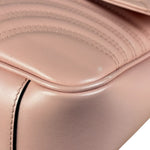 Gucci Pink Leather GG Marmont Shoulder Bag