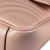 Gucci Pink Leather GG Marmont Shoulder Bag