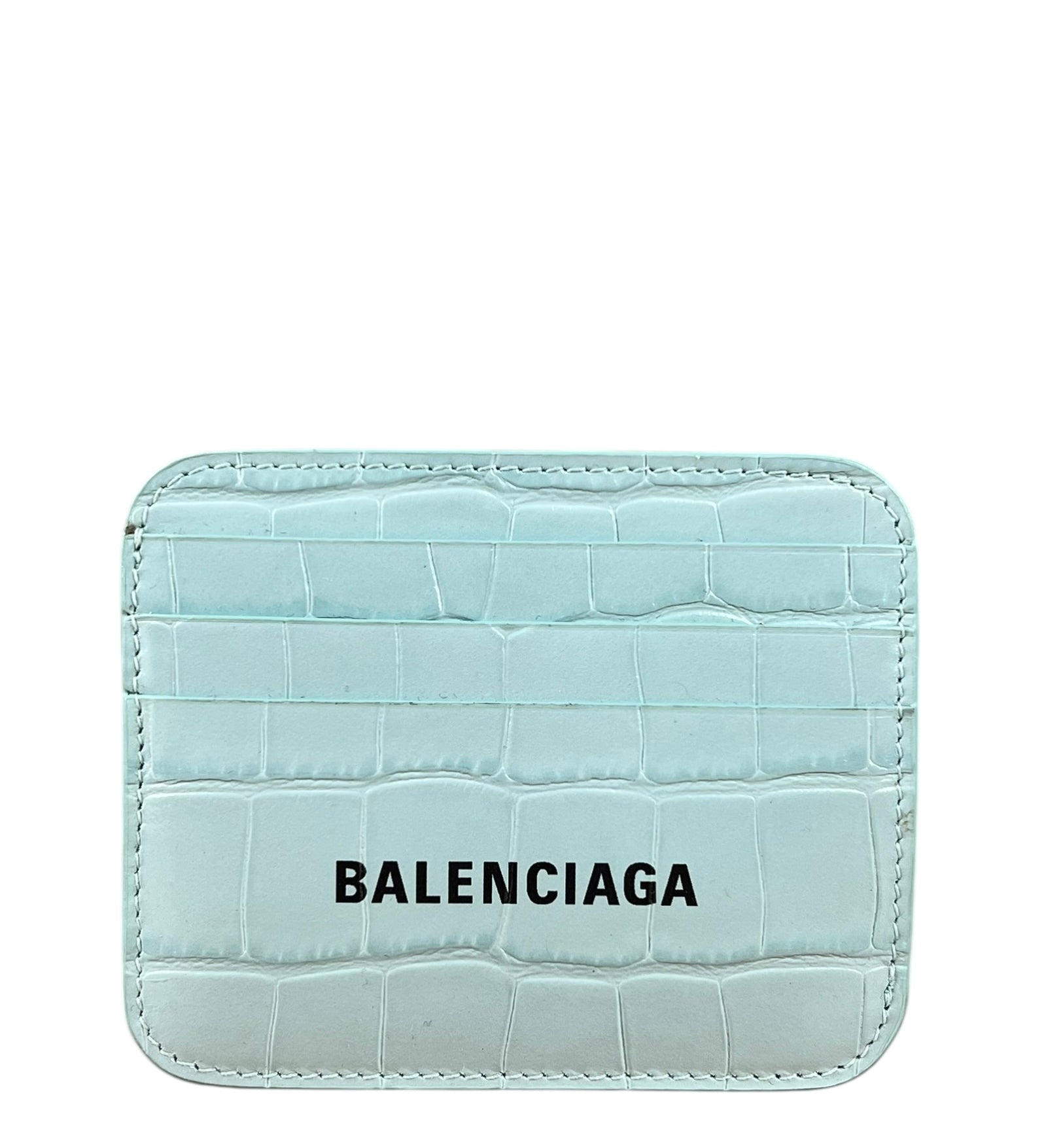 Balenciaga Leather Crocodile Cash Cardholder