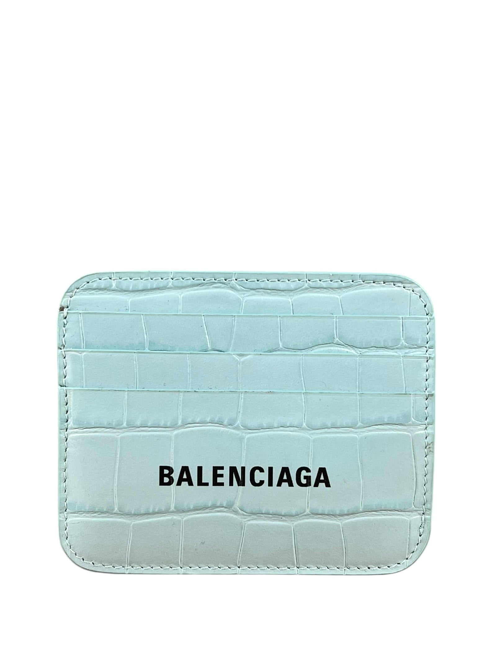 Balenciaga Leather Crocodile Cash Cardholder