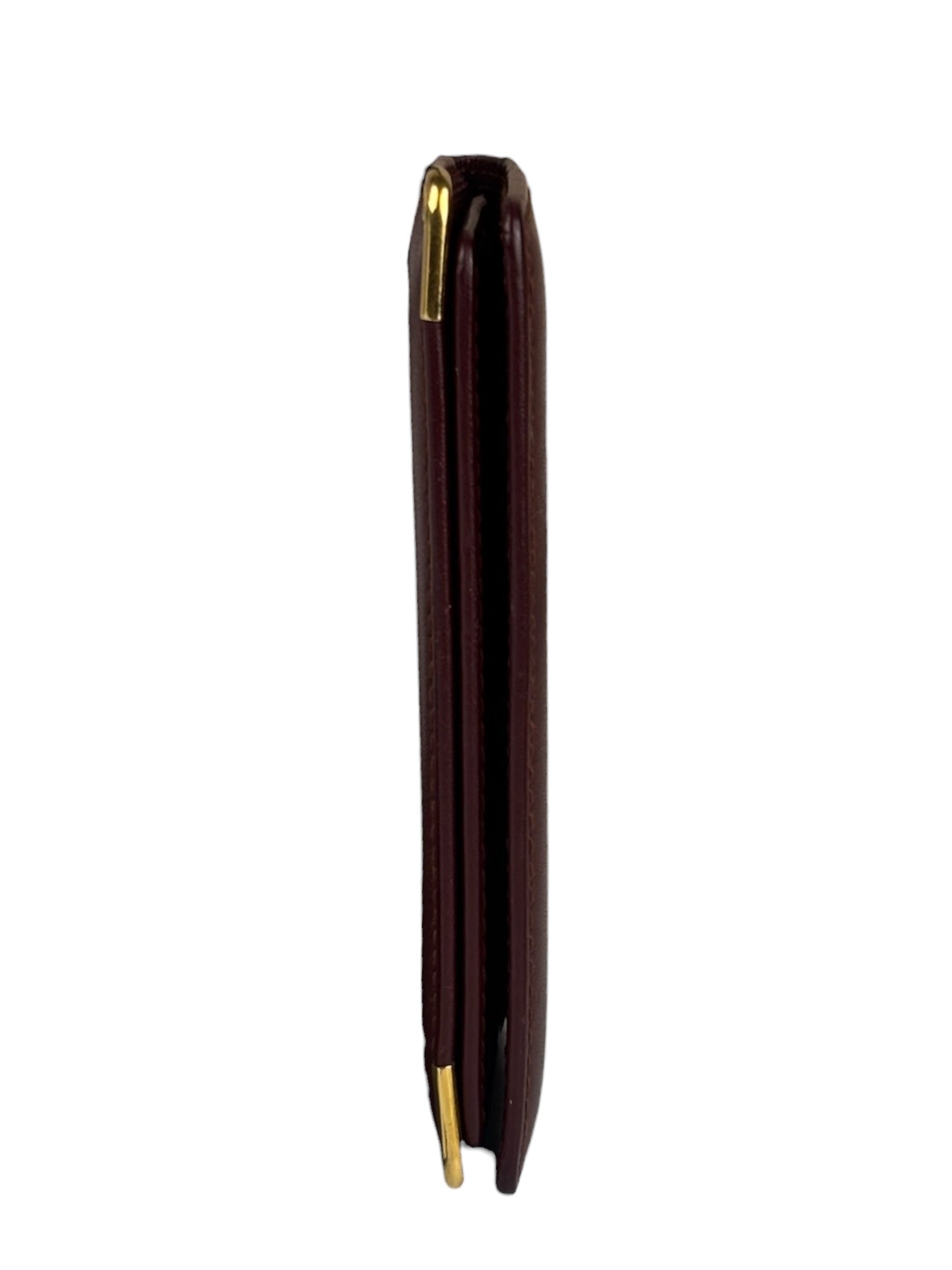 Cartier Vintage Burgundy Leather Wallet