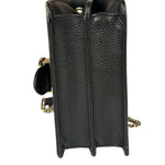 Gucci Black Leather G Interlocking Small Chain Shoulder Bag