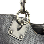 Coach Grey Pythonskin  Indy Babouska Two-Way Shoulder Bag