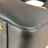 Fendi Black Leather Small FF Tote Two-Way Bag