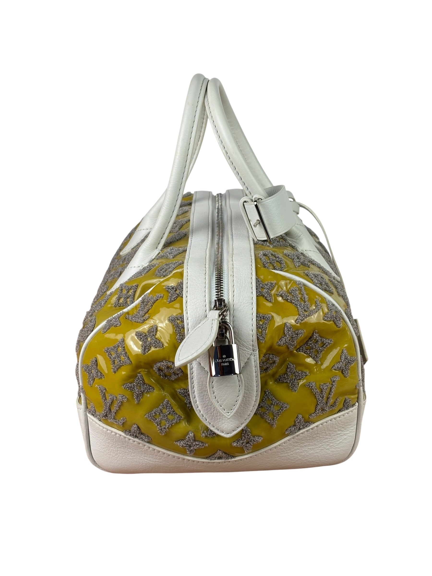Louis Vuitton Yellow Monogram Bouclettes Speedy Round Handbag Spring 2012
