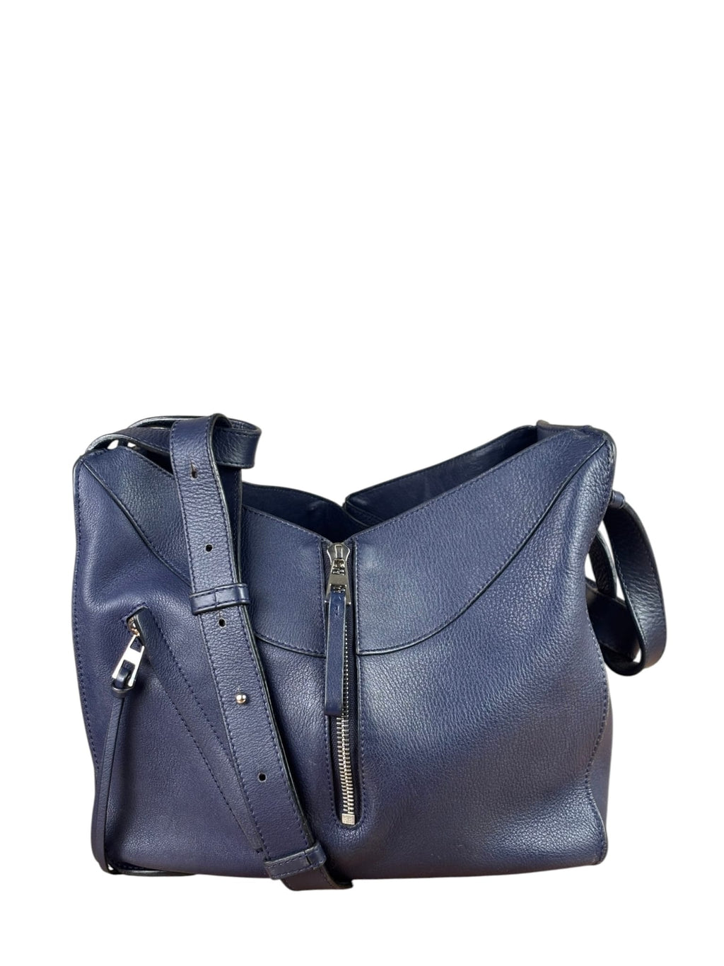 Loewe Navy Leather Hammock Shoulder Bag