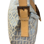 Fendi Vintage Blue Zucca Print Baguette