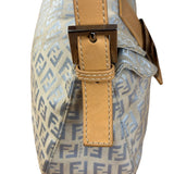 Fendi Vintage Blue Zucca Print Baguette