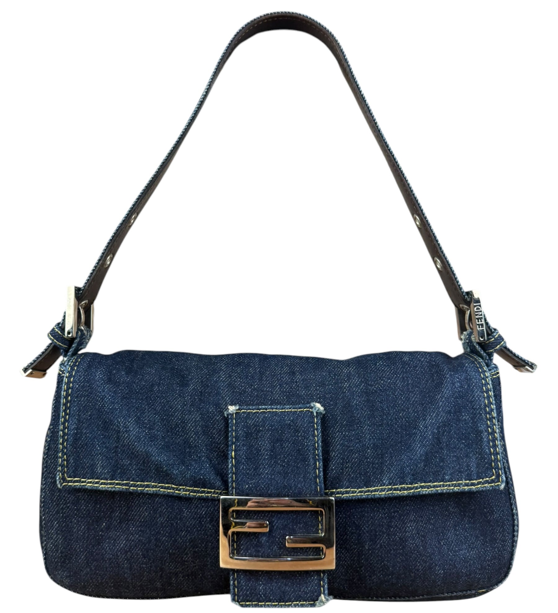 Fendi Vintage Dark Denim Baguette