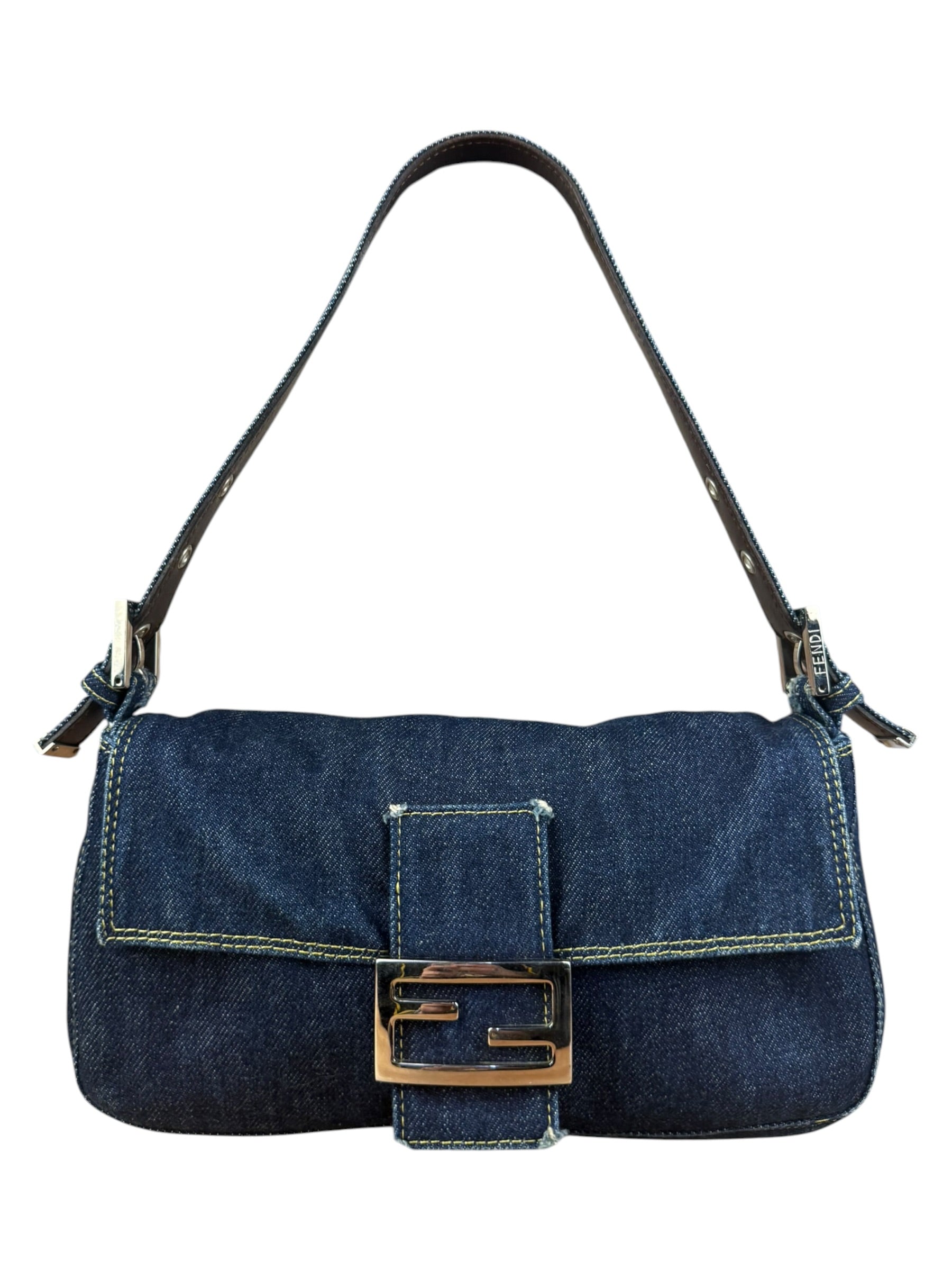 Fendi Vintage Dark Denim Baguette