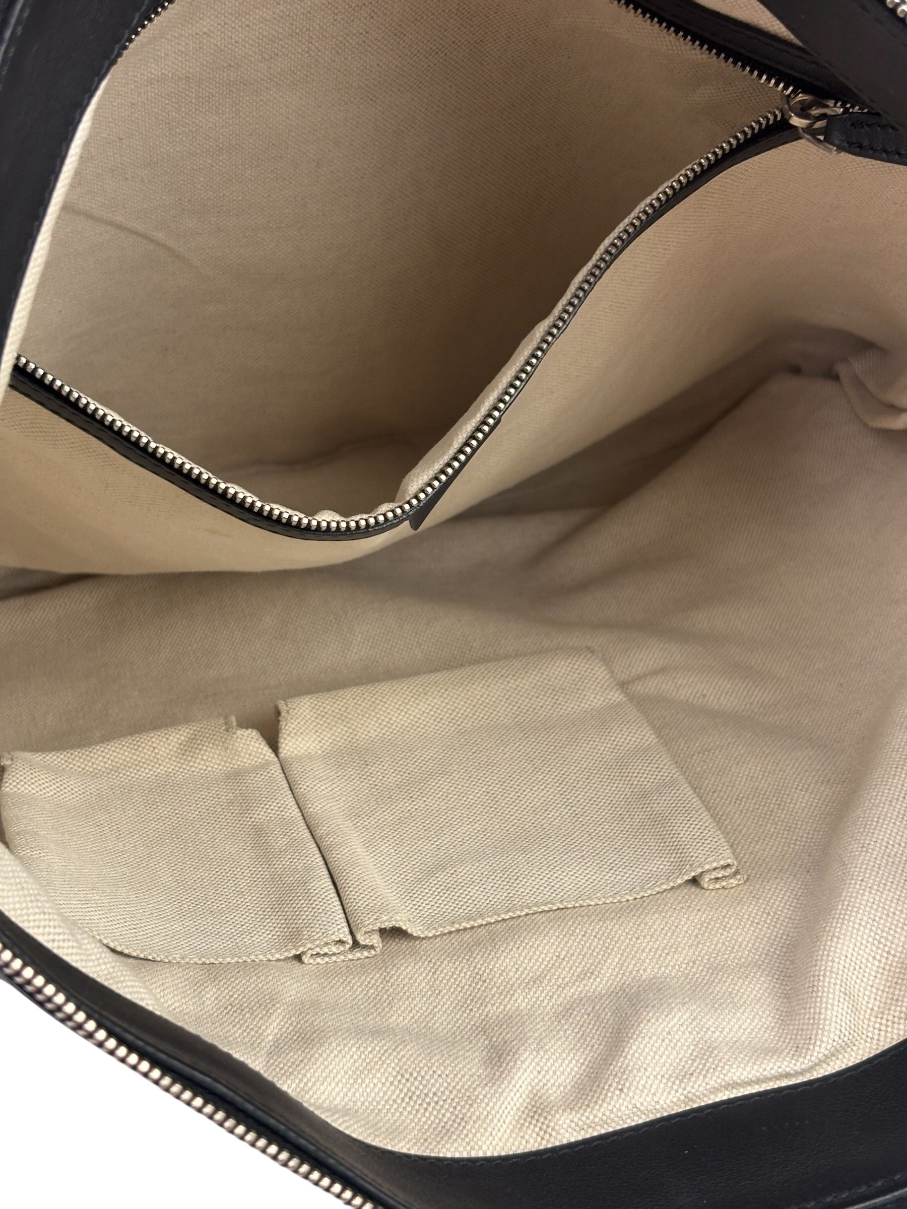Gucci Black Leather Slouchy Hobo Bag
