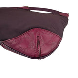 Gucci Vintage Purple Canvas Shoulder/Hobo Bag