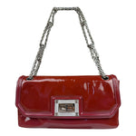 Chanel Burgundy Patent Leather Mademoiselle Bijoux Chain Flap Bag 2008