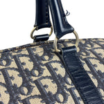 Christian Dior Vintage Navy Blue Trotter Boston Bag