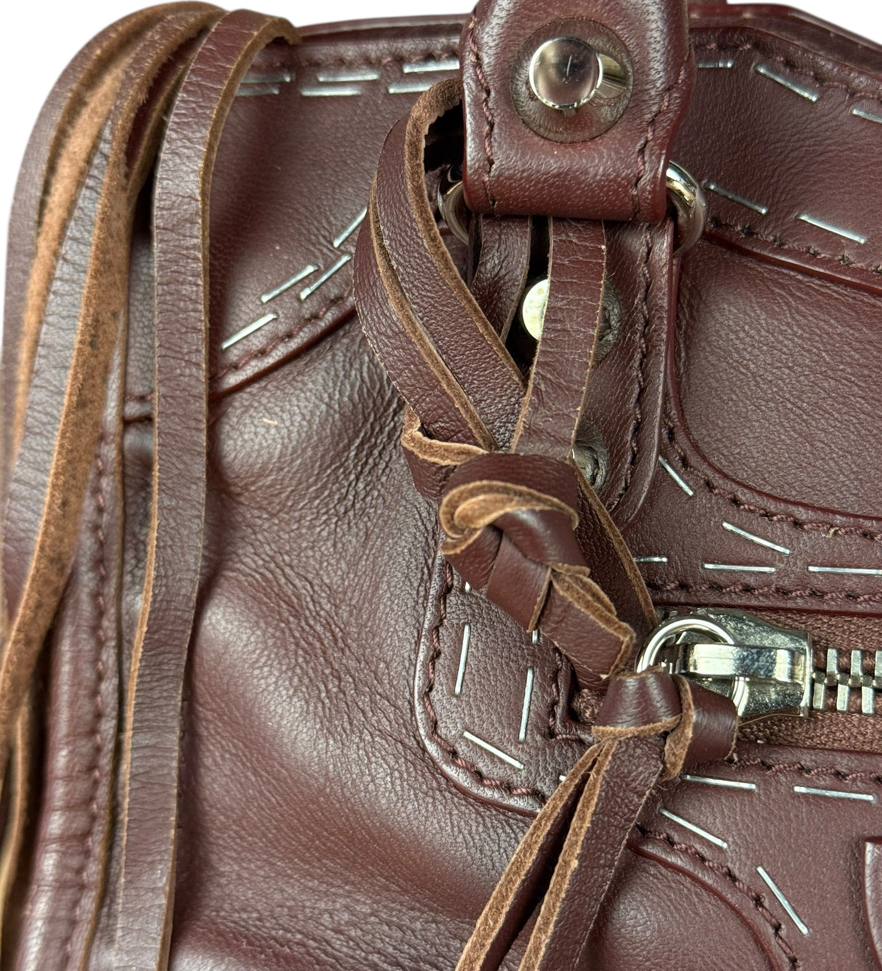 Balenciaga Burgundy Mini City Bag