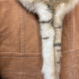 Burberry Corduroy Fur Lined Coat