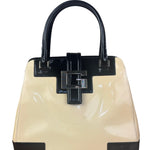 Gucci Cream/Beige Patent Leather Square Hand Bag